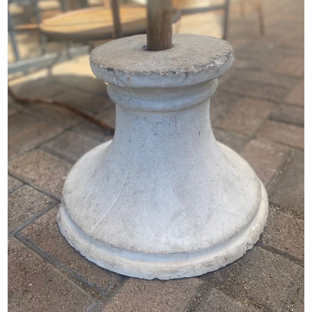 cinder block patio umbrella stand Handmade Concrete Umbrella Stand – Lumber + Linen