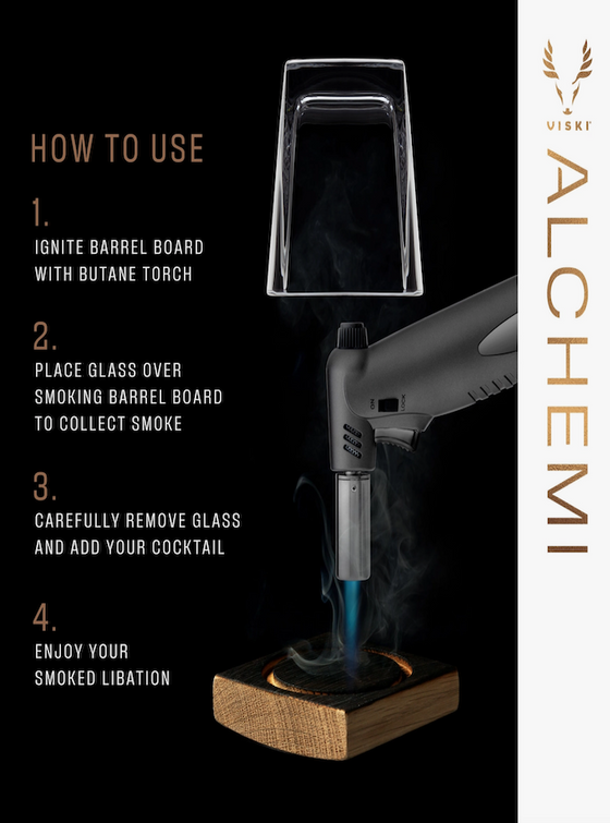 Alchemi Barrel Board Smoking Set | Viski