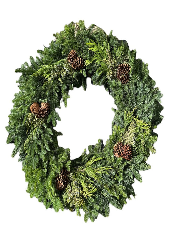 Mixed Wreath w/ Cones