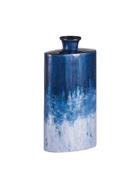 Small Azul Oval Vase