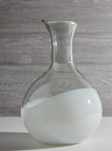  Handblown Glass Carafe | White Base