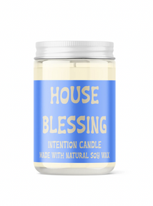  House Blessing Intention Candle W/ Crystals