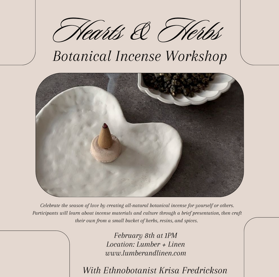 Hearts & Herbs Botanical Incense Workshop