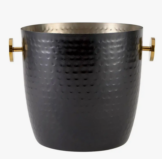 Black Hammered Champagne Bucket