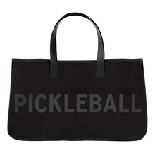  Black Canvas Tote - Pickleball