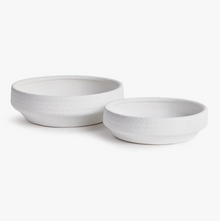  COLTON LOW BOWLS, WHITE, TERRACOTTA