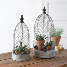  Set of Two Chicken Wire Cloches