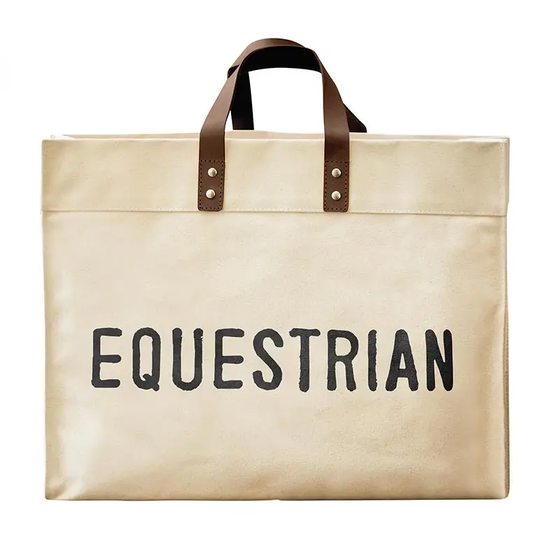 Face To Face Canvas Tote - Equestrian