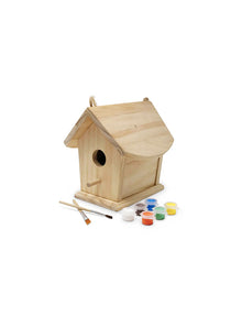  Bird House with Paint & Brushes