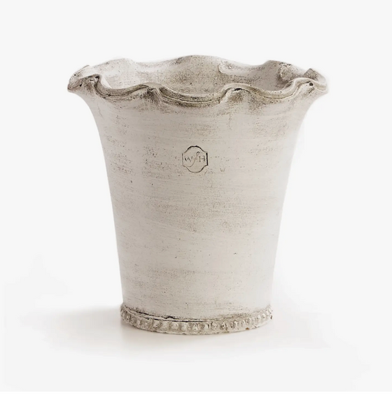 Wakefield Handmade Festonee Vase | White