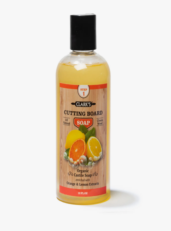CLARK'S Cutting Board Soap 12oz I Orange & Lemon Scented